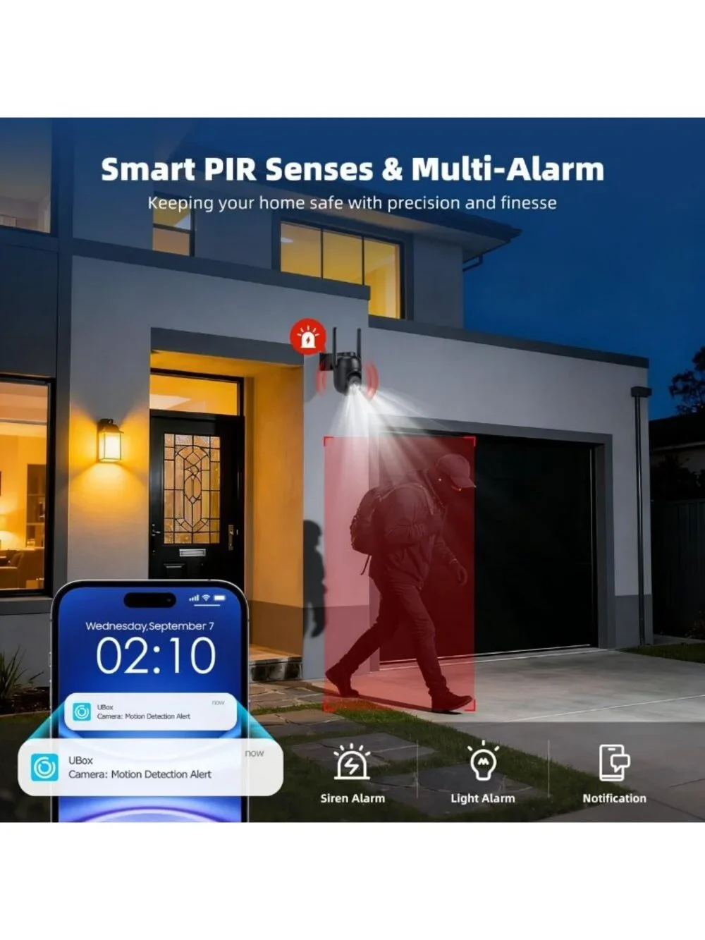 Solar Powered 4G LTE Security Camera 2 Pack with Built-in SIM Card, Wireless